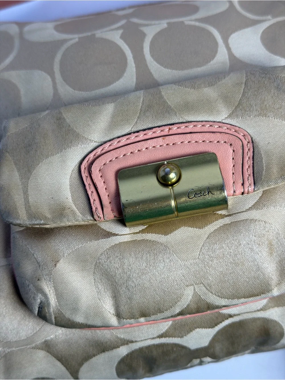 Coach Y2K Kristin Signature Sateen Hobo Bag